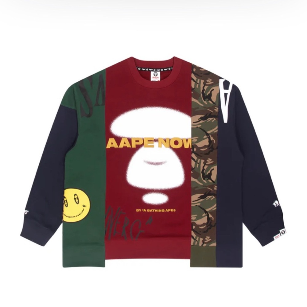 AAPE NOW Multicolor Graphic Sweatshirt